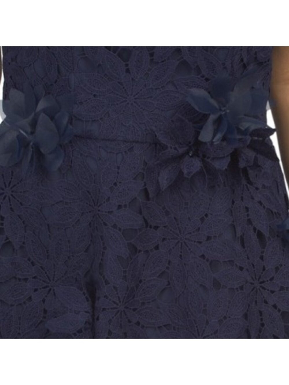 RENE BY RENE RUIZ Strapless Cutwork Lace Tea-length Dress - Picture 4 of 4